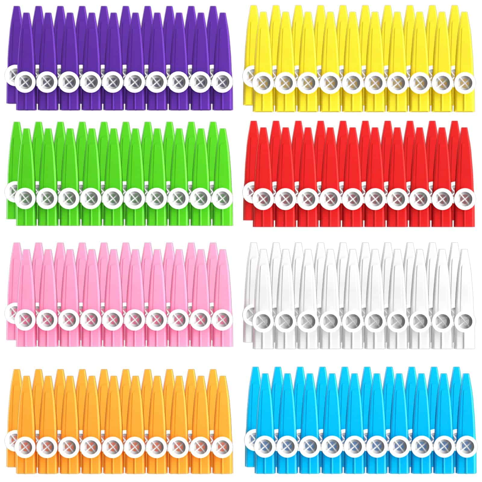 Cheelyvin.H 160 Pzas 8 Colores Kazoo Plástico para Niños