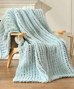 Manta de Punto Grueso Esterra 60"x80", 100% -Azul Cielo