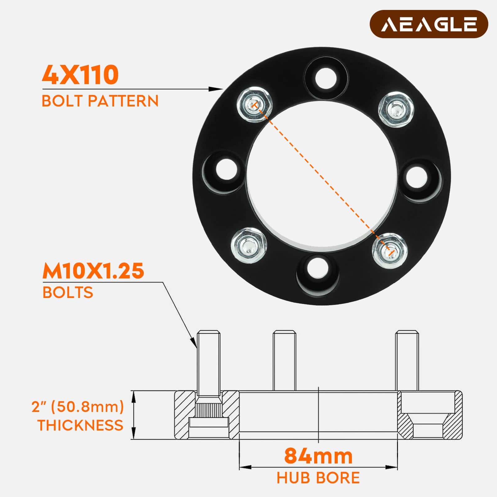 Adaptadores de Ruedas 4X110 2" para Honda Yamaha Suzuki - Imagen 3