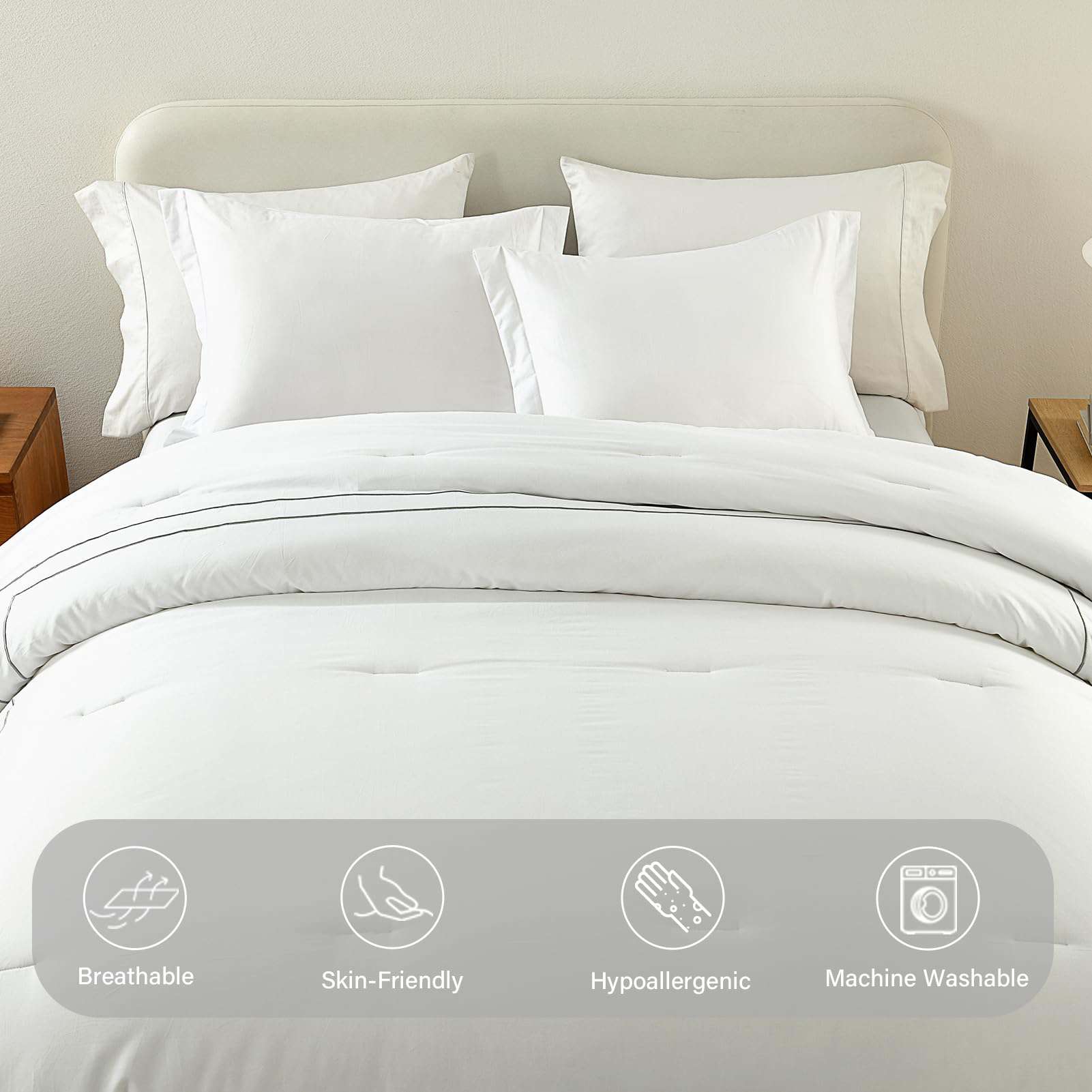 Juego de edredón queen Finlonte, edredón mullido tamaño - Imagen 5