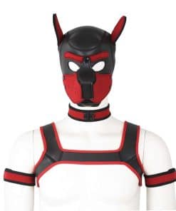 Máscara de perro de neopreno removible para Halloween