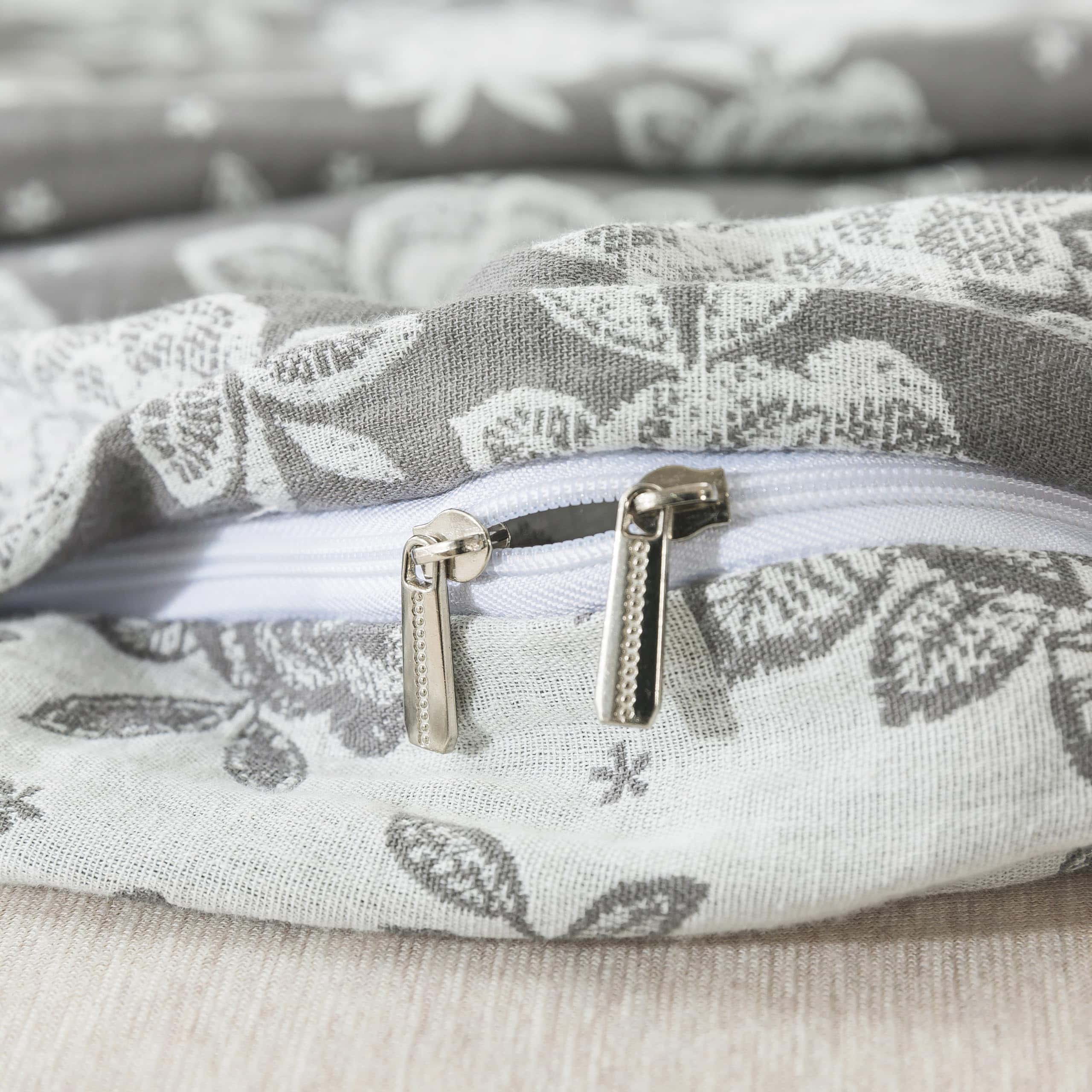 Juego de Ropa de Cama Softta Vintage -Gris Encantador con Ro - Imagen 6