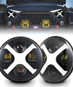 Faros LED Redondos de Estilo X HENGTUAOTO 7 Pulgadas con