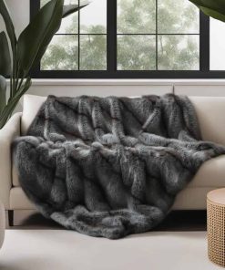 Manta de felpa de lujo de piel sintética, Manta gruesa y