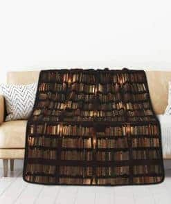 Manta de 50x60 pulgadas impresa con estampado de librero,