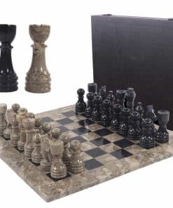 Juego de Ajedrez de Mármol de 15" Pulgadas Hecho a Mano
