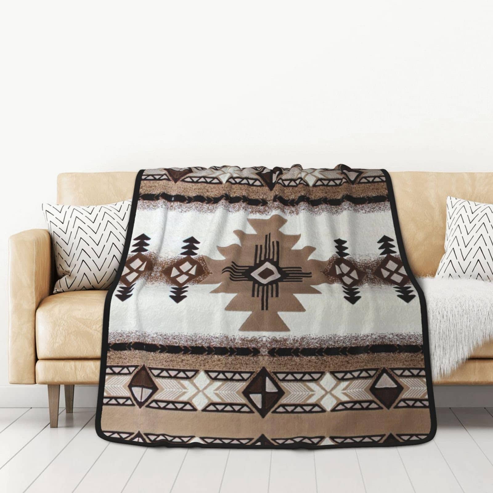 Manta de Doble Cara de 50x60in con Estampado de Nativo