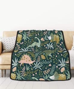 Manta de Doble Cara con Estampado de Dinosaurios Lindos