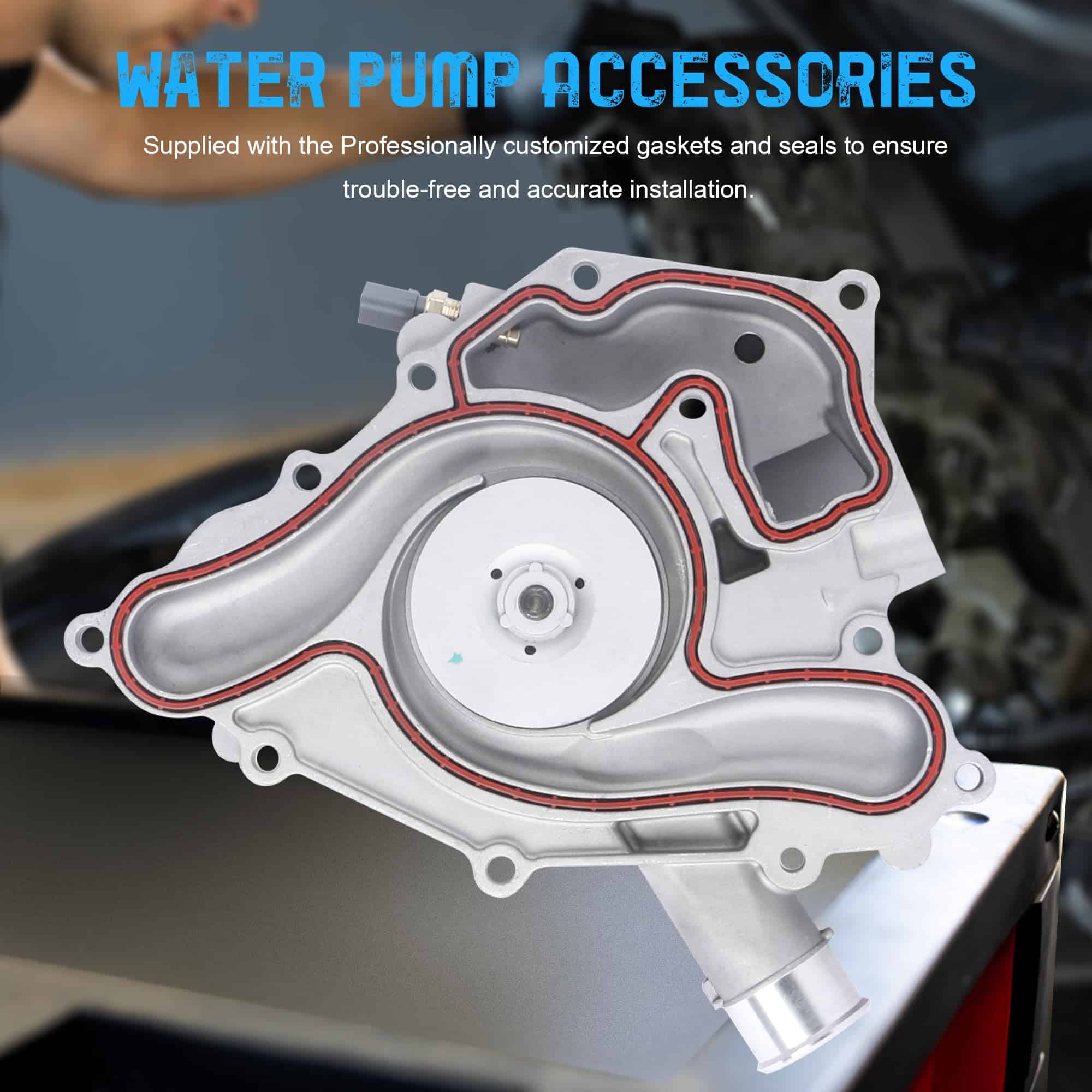 Bomba de Agua de Aluminio AUTOSTARSHIP AW6653 con Junta - Imagen 4