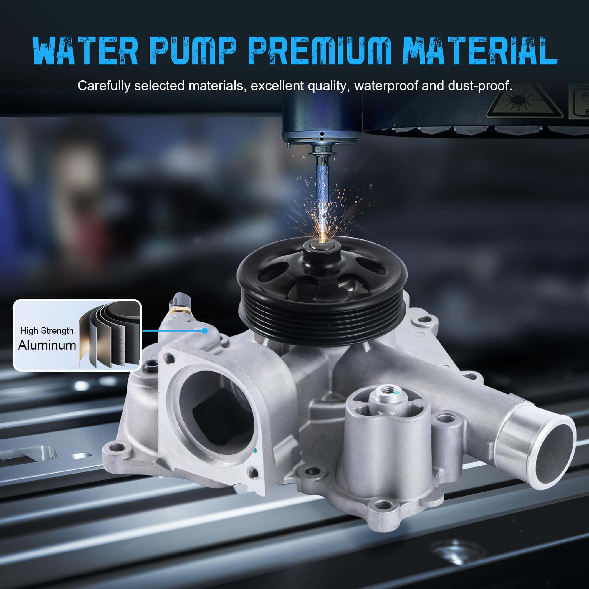 Bomba de Agua de Aluminio AUTOSTARSHIP AW6653 con Junta - Imagen 3