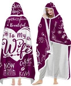 Manta con capucha para regalos de San Valentín para esposa
