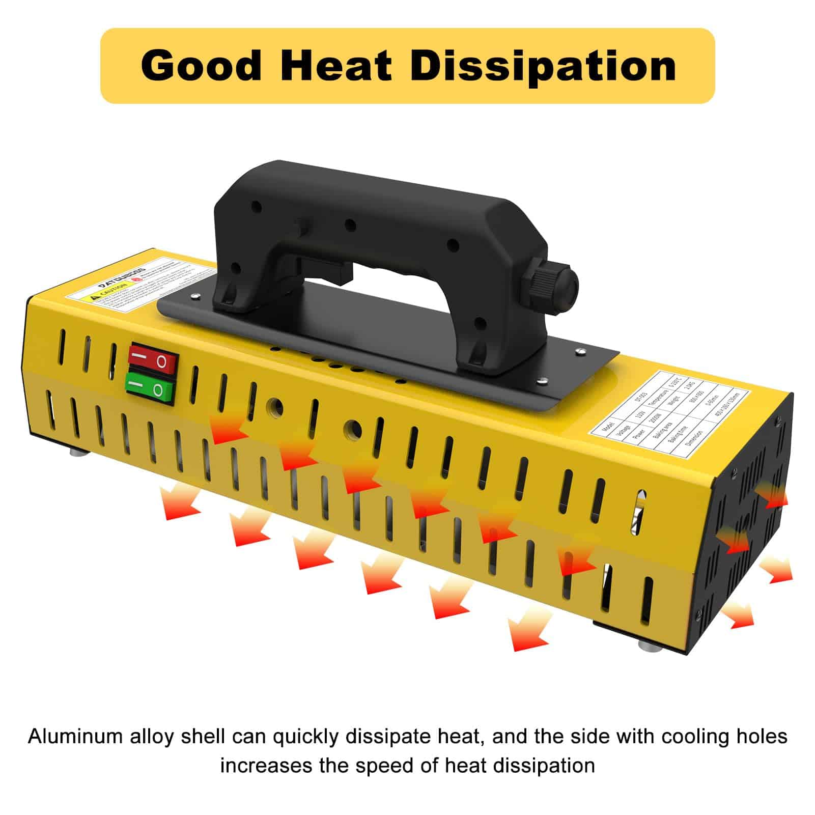 Lámpara de Cura de Pintura Infrarroja DATOUBOSS 2000W - Imagen 5