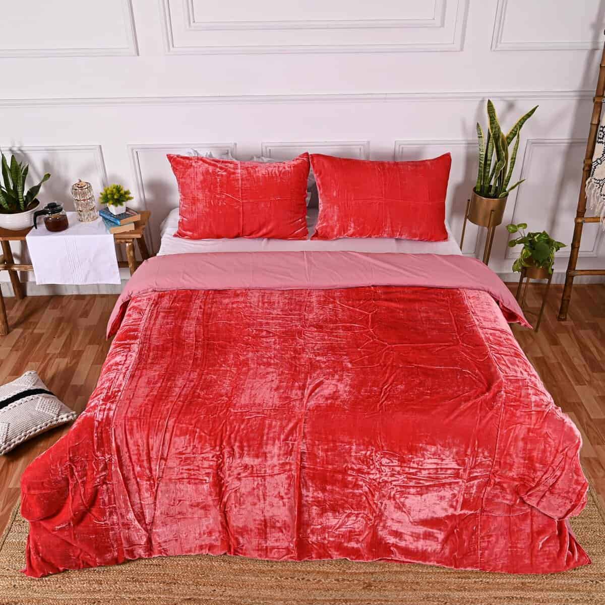 Fundas de Edredón de Terciopelo Sólido Ultra-Luxe