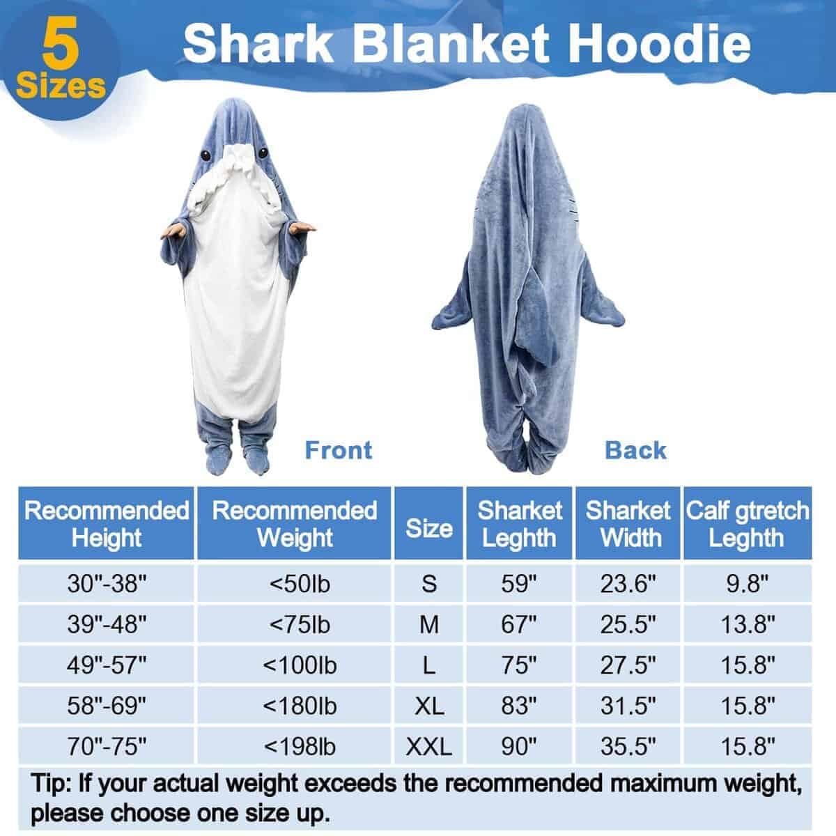 Manta con Capucha de Tiburón para Niños y -Azul - Imagen 5