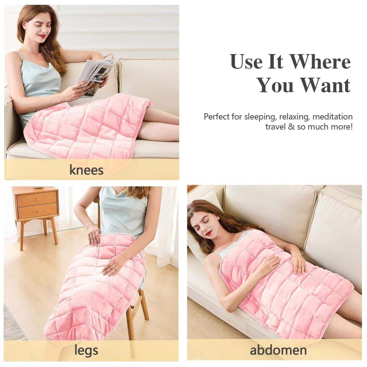 Manta Lap Weighted CYMULA para Adultos, Manta de Acolchado - Imagen 4