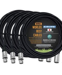 4 Unidades - Cable de Micrófono Cuádruple Balanceado de 75