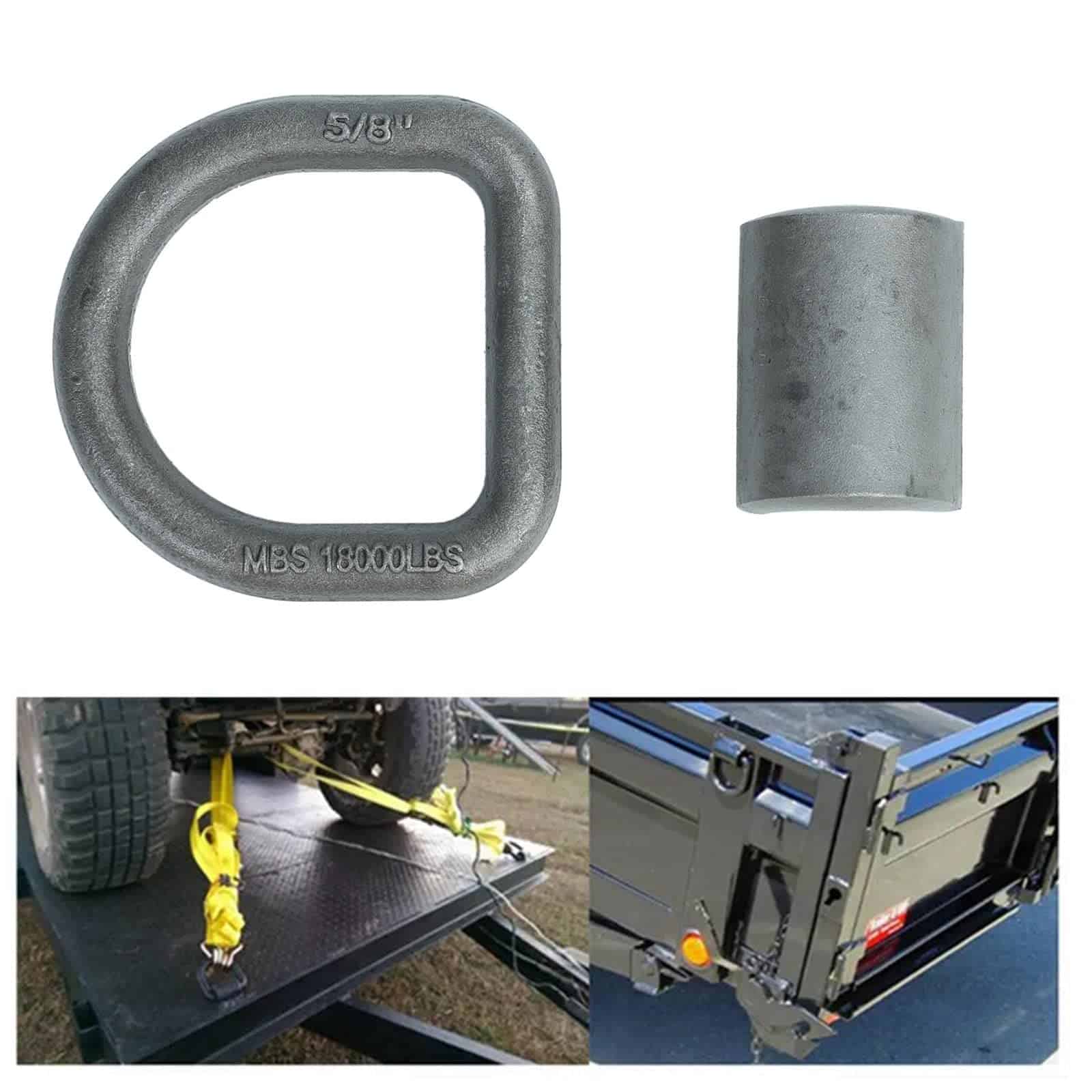 Aikosin 5/8" 18000 libras Anillo en D forjado para Soldar - Imagen 3