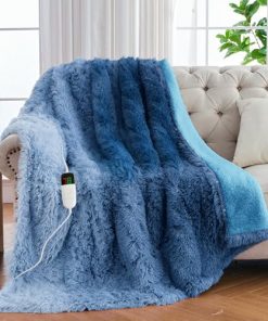 Manta Eléctrica Calienta RUJIPO Tiro de Piel Sintética con