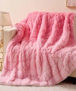 Manta Ponderada de Piel Sintética para Adultos -Rosa