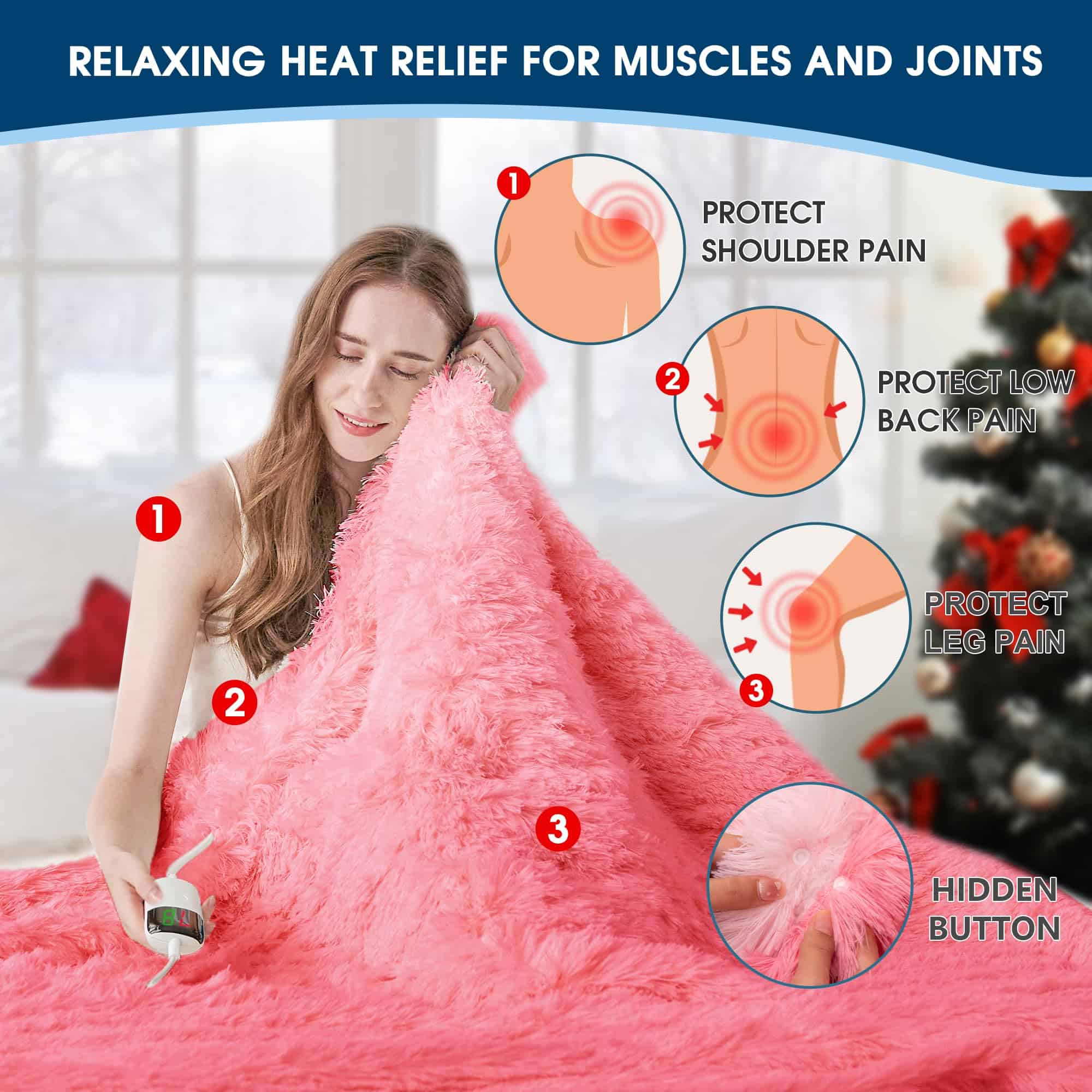 Manta Eléctrica con Calefacción RUJIPO Tamaño Queen de Piel - Imagen 7