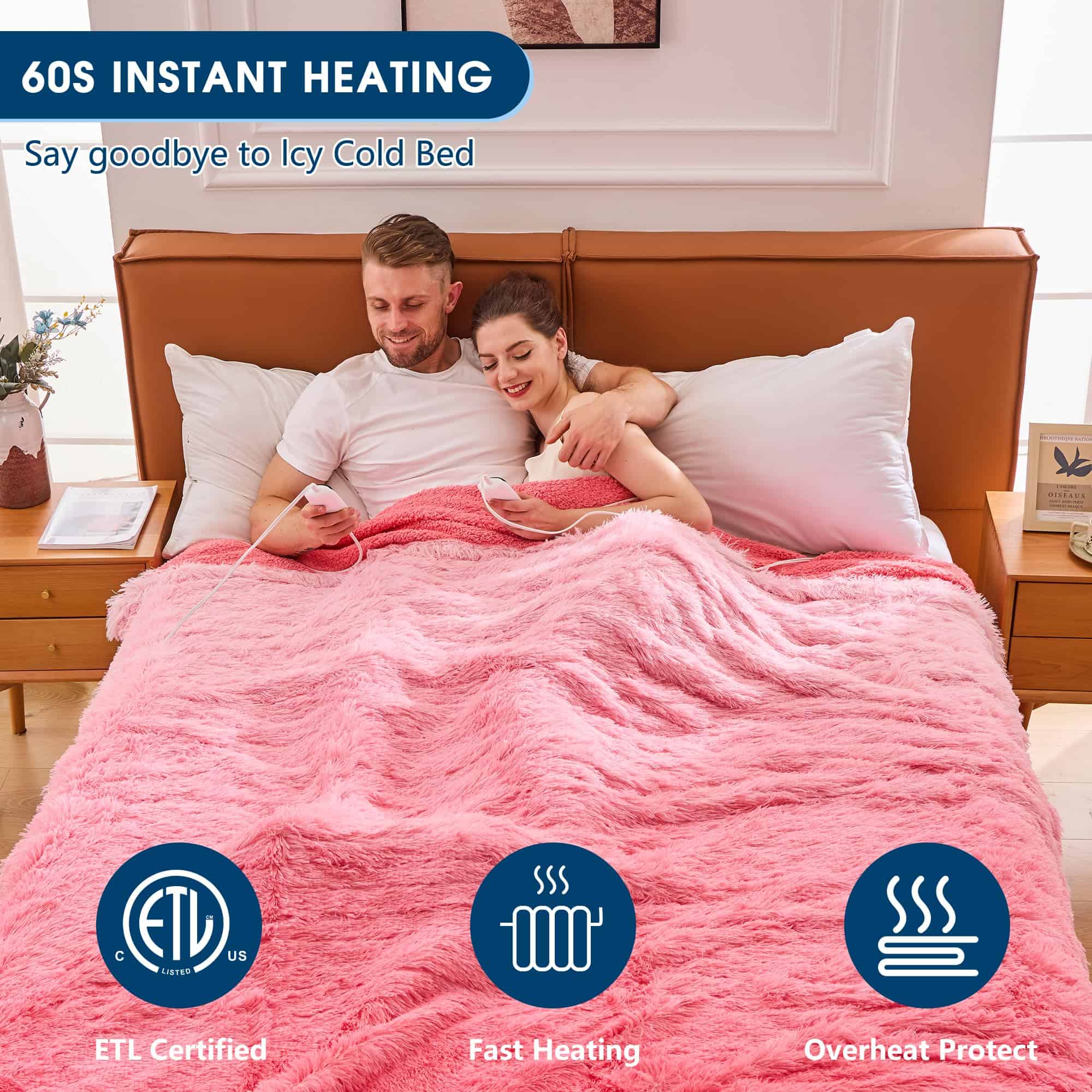 Manta Eléctrica con Calefacción RUJIPO Tamaño Queen de Piel - Imagen 3