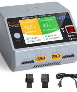Cargador de batería Lipo inteligente de doble canal HOTA D6