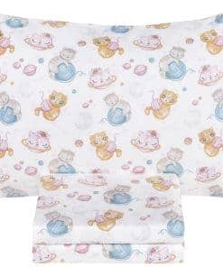Set de Sábanas de Algodón 100% Cozy Twin Space Cats Planet