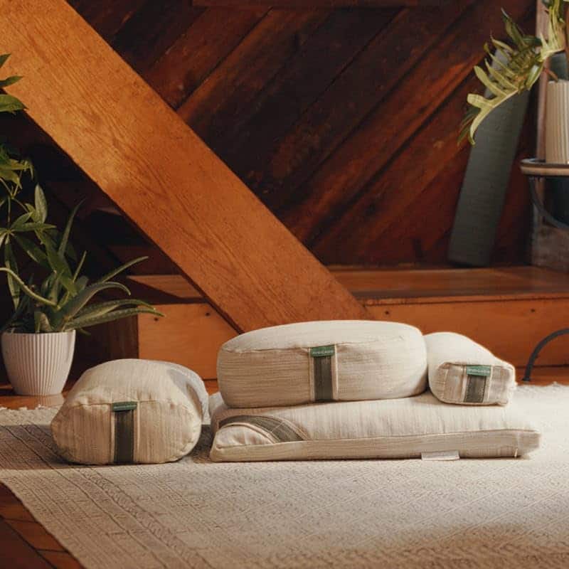 Almohada de Meditación Cuadrada Orgánica de Aguacate, Funda - Imagen 7