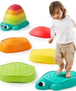JOYIN 5 Pcs Tortuga Balancín Piedras de Paso, Niños Tortuga