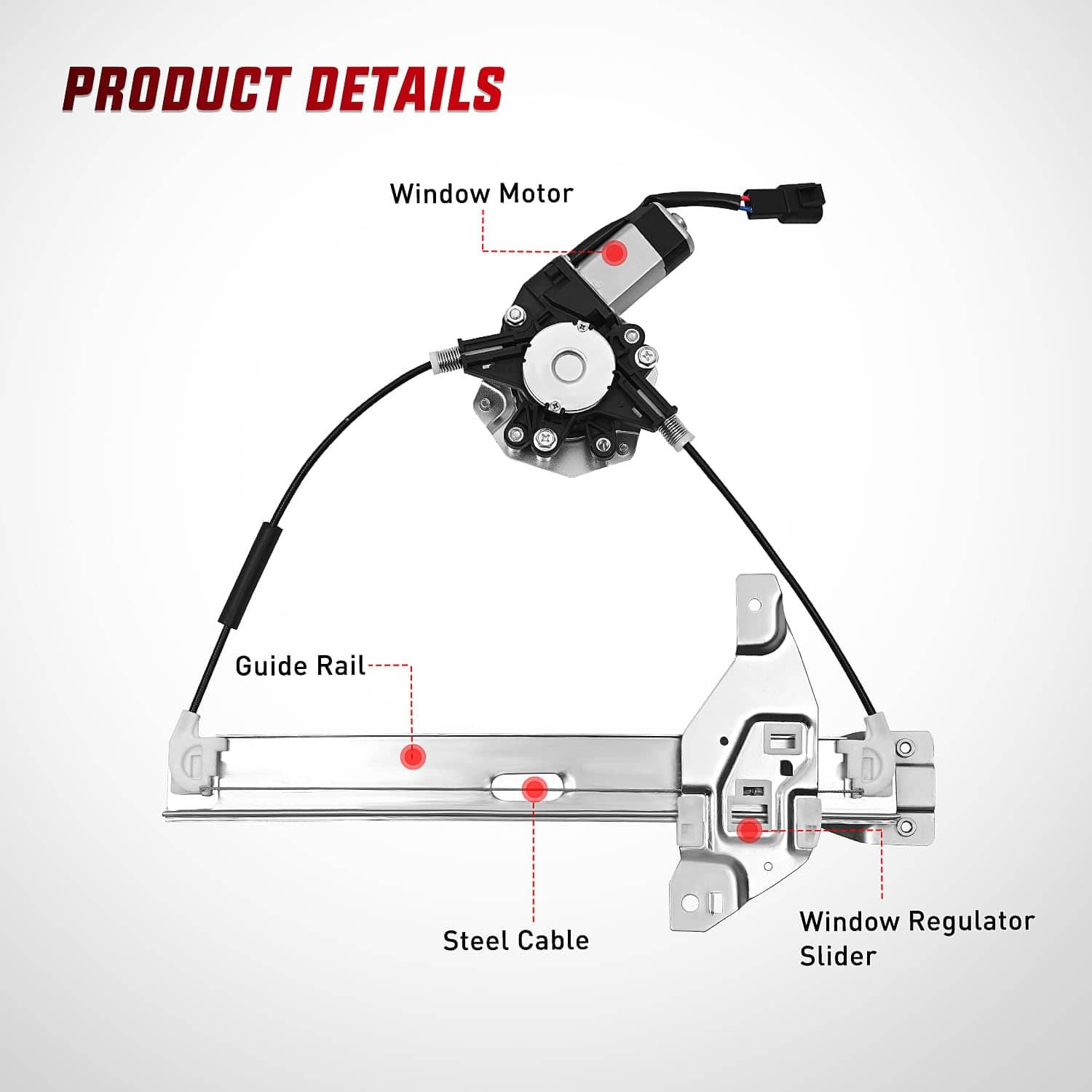 Regulador/Motor de Ventana Nilight Compatible -o 748-511 - Imagen 3