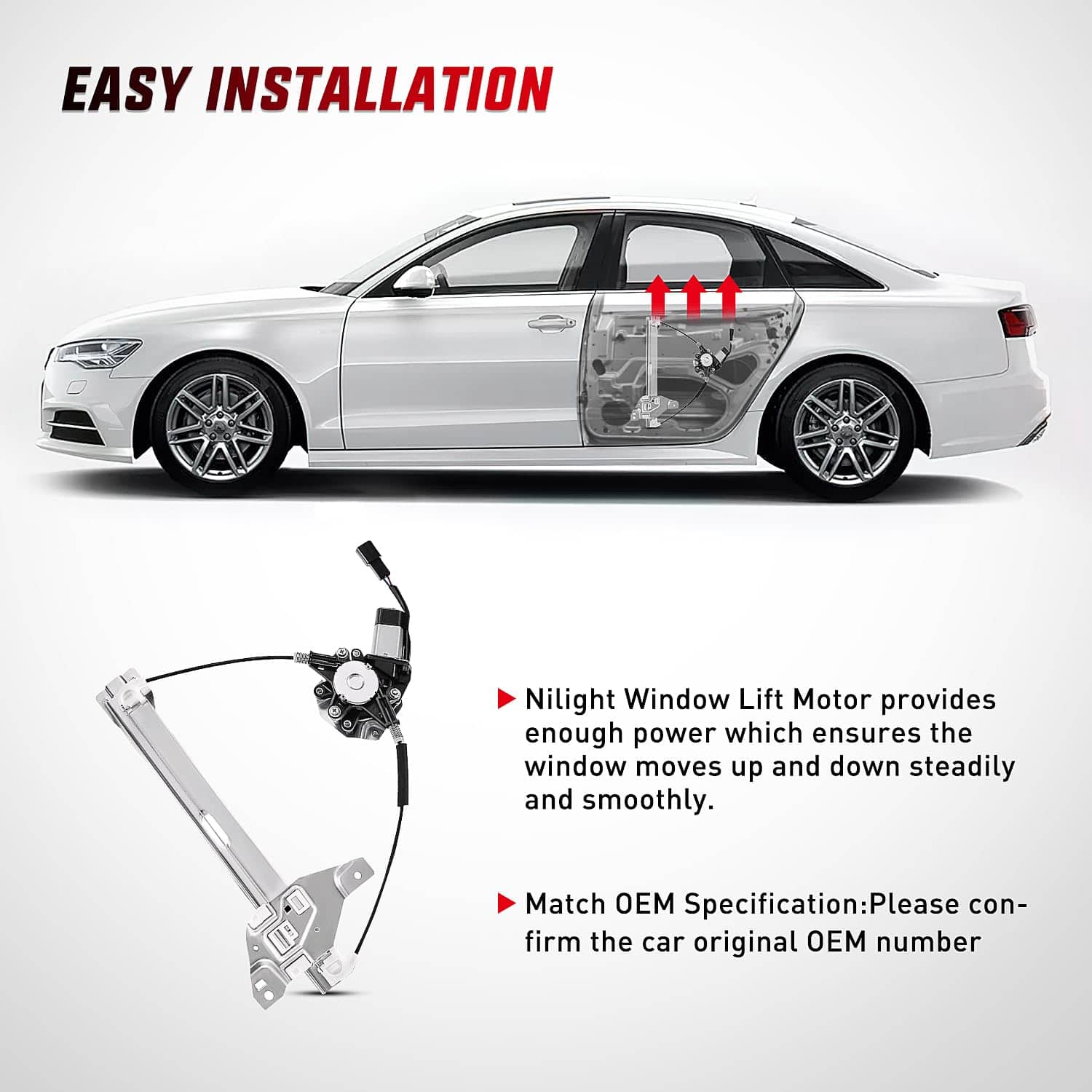 Regulador/Motor de Ventana Nilight Compatible -o 748-511 - Imagen 8