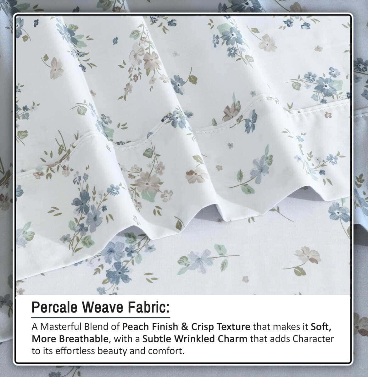 Juego de sábanas gemelas RUVANTI 100% algodón -Halcyon - Imagen 5