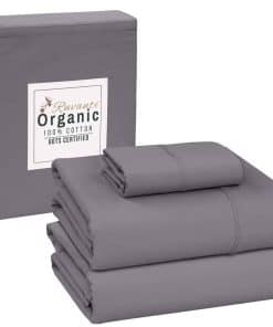 Juego de sábanas orgánicas 100% algodón para cama