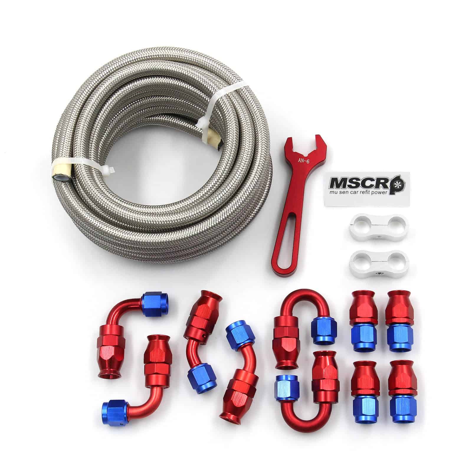 Kit de Manguera de Combustible PTFE Pro AN6 de 20 pies,