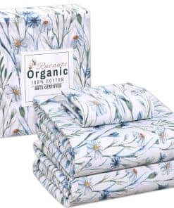 Juego de sábanas 100% algodón orgánico -Capullo de Margarita