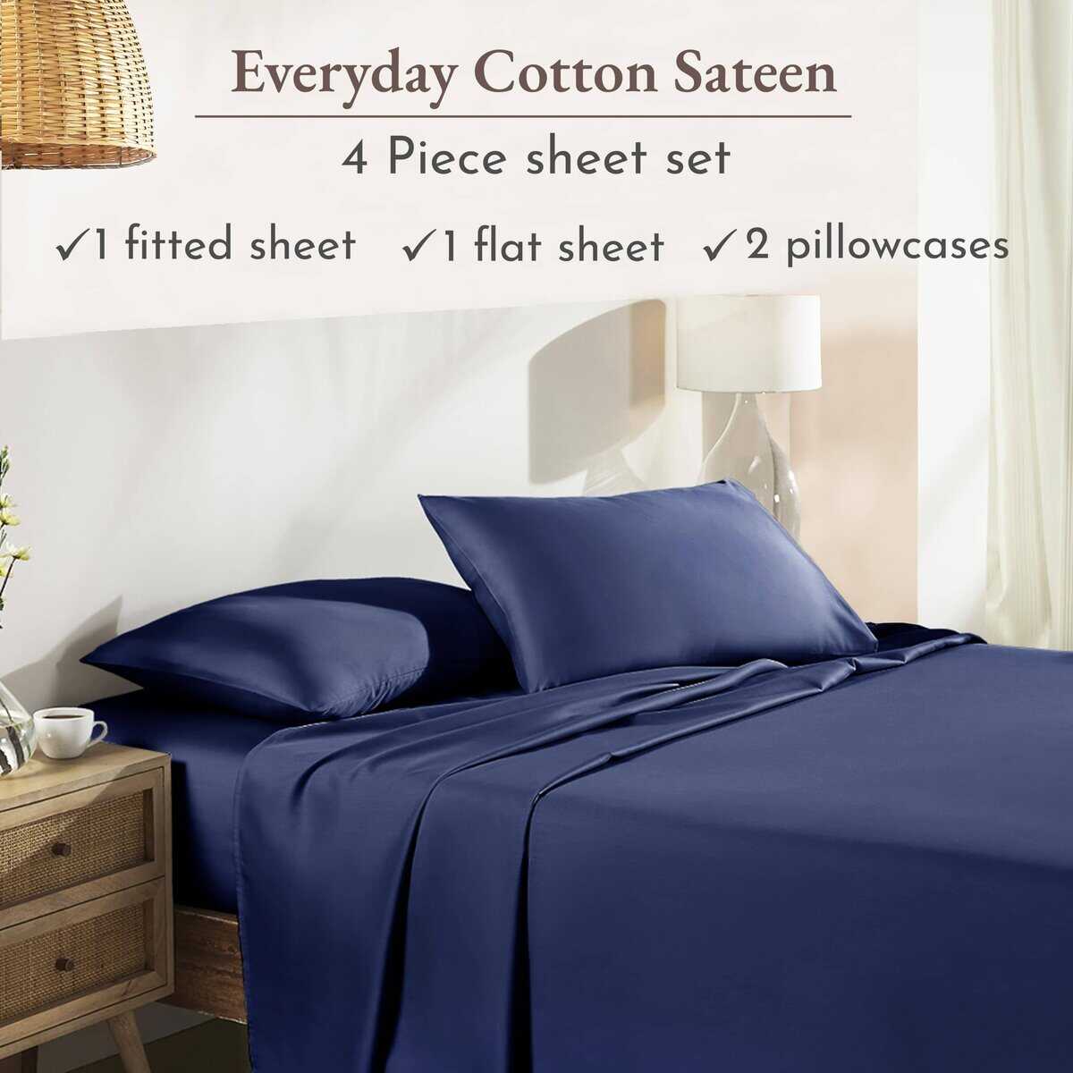 Juego de sábanas suaves de algodón 100% California Design - Imagen 4