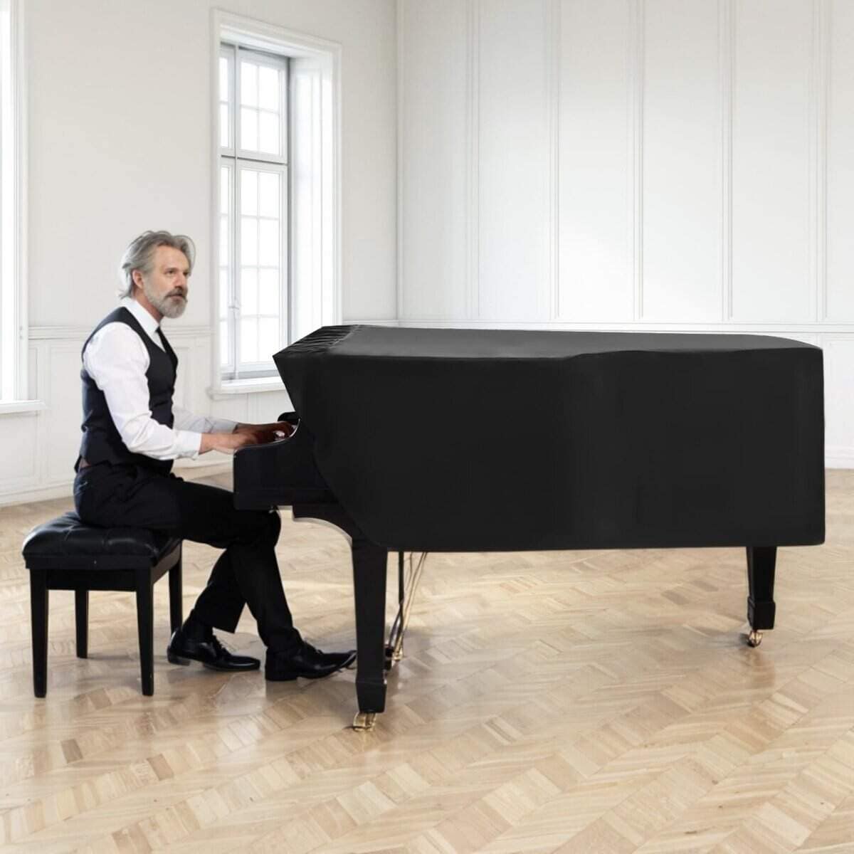 Cubierta para Piano de Cola Resistente Cubierta Protectora - Imagen 4