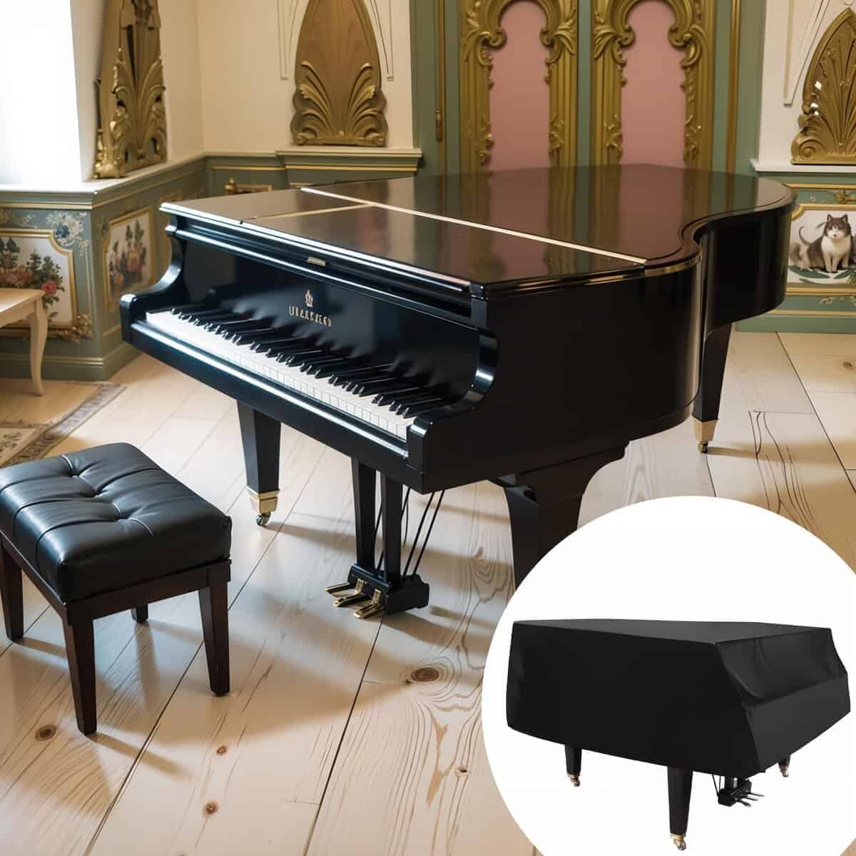 Cubierta para Piano de Cola Resistente Cubierta Protectora - Imagen 5