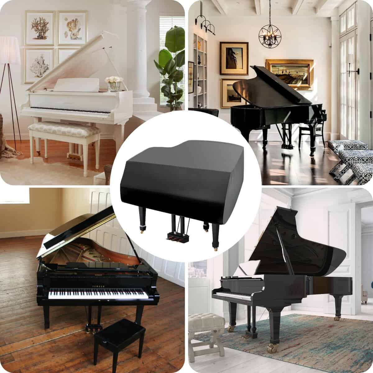 Cubierta para Piano de Cola Resistente Cubierta Protectora - Imagen 8