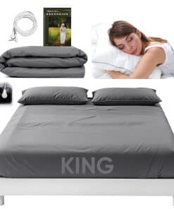 Sábanas de Puesta a Tierra King Size (Gris) - Sábana de