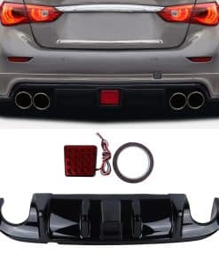 AOKAILI Difusor Trasero Compatible con 2014-2017 Q50 Negra