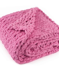 Manta de Punto Grueso LONG CREATE 50"X 60", -Rosa Claro