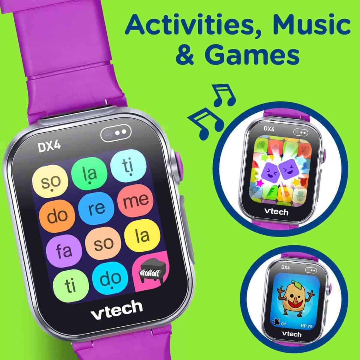 VTech KidiZoom Smartwatch DX4, Morado - Imagen 5