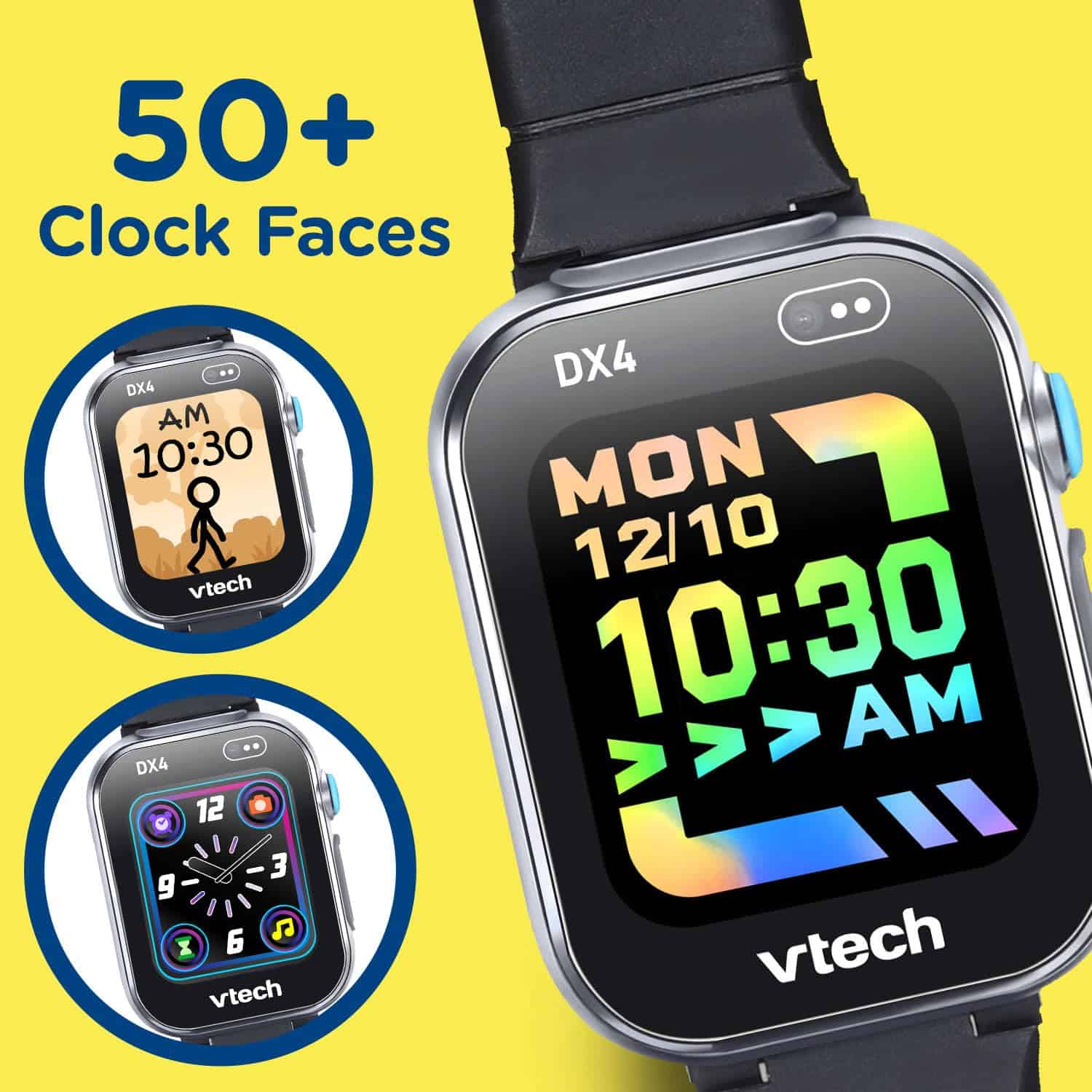 VTech KidiZoom Smartwatch DX4, Negro - Imagen 4