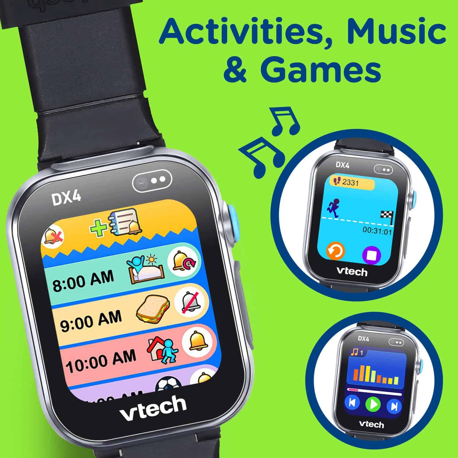 VTech KidiZoom Smartwatch DX4, Negro - Imagen 5