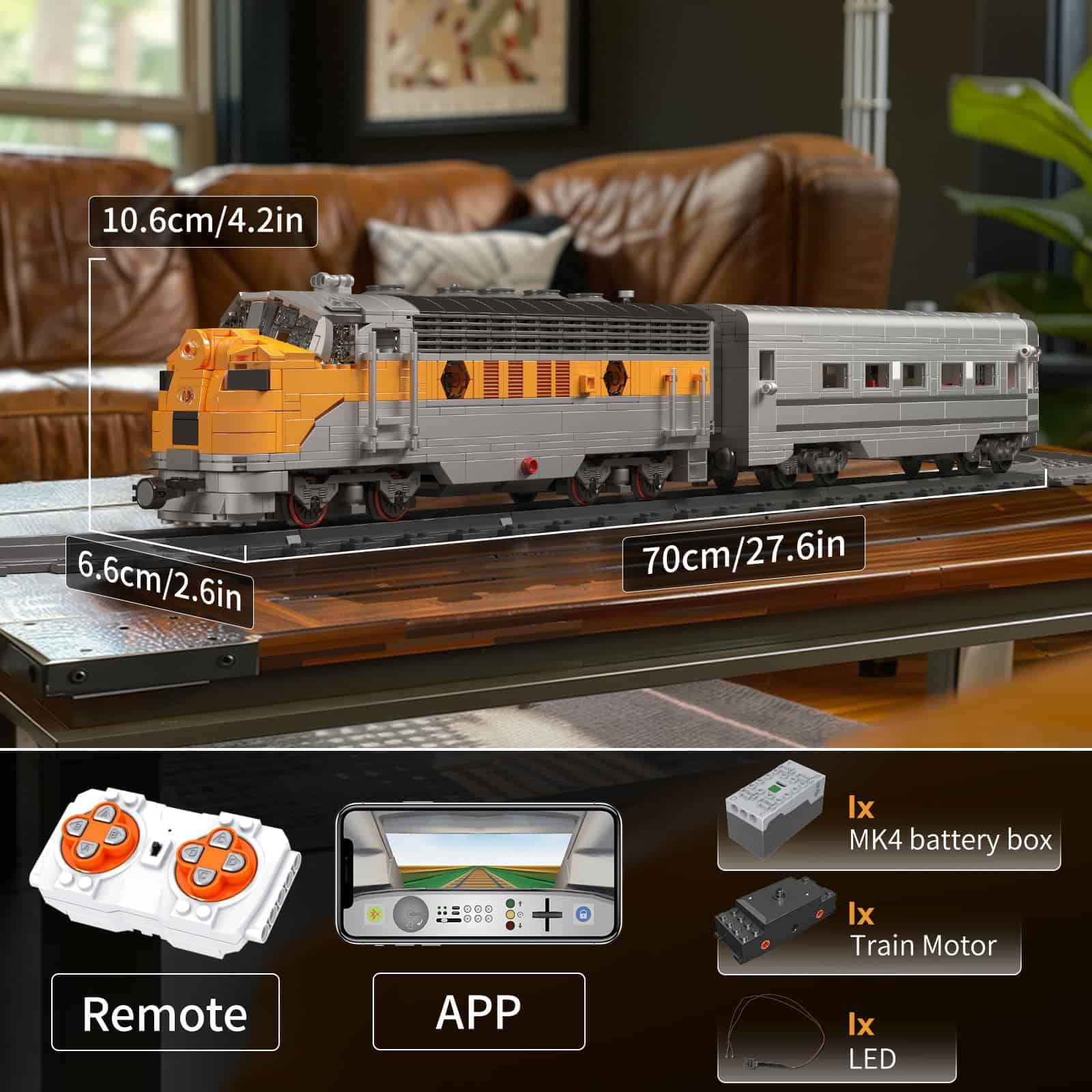 Mould King 12018 Juego de Bloques de Construcción de Tren, - Imagen 5