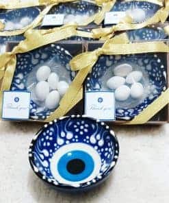 12 PCS Tazones de Cerámica Ojo Turco para Regalos de Boda,