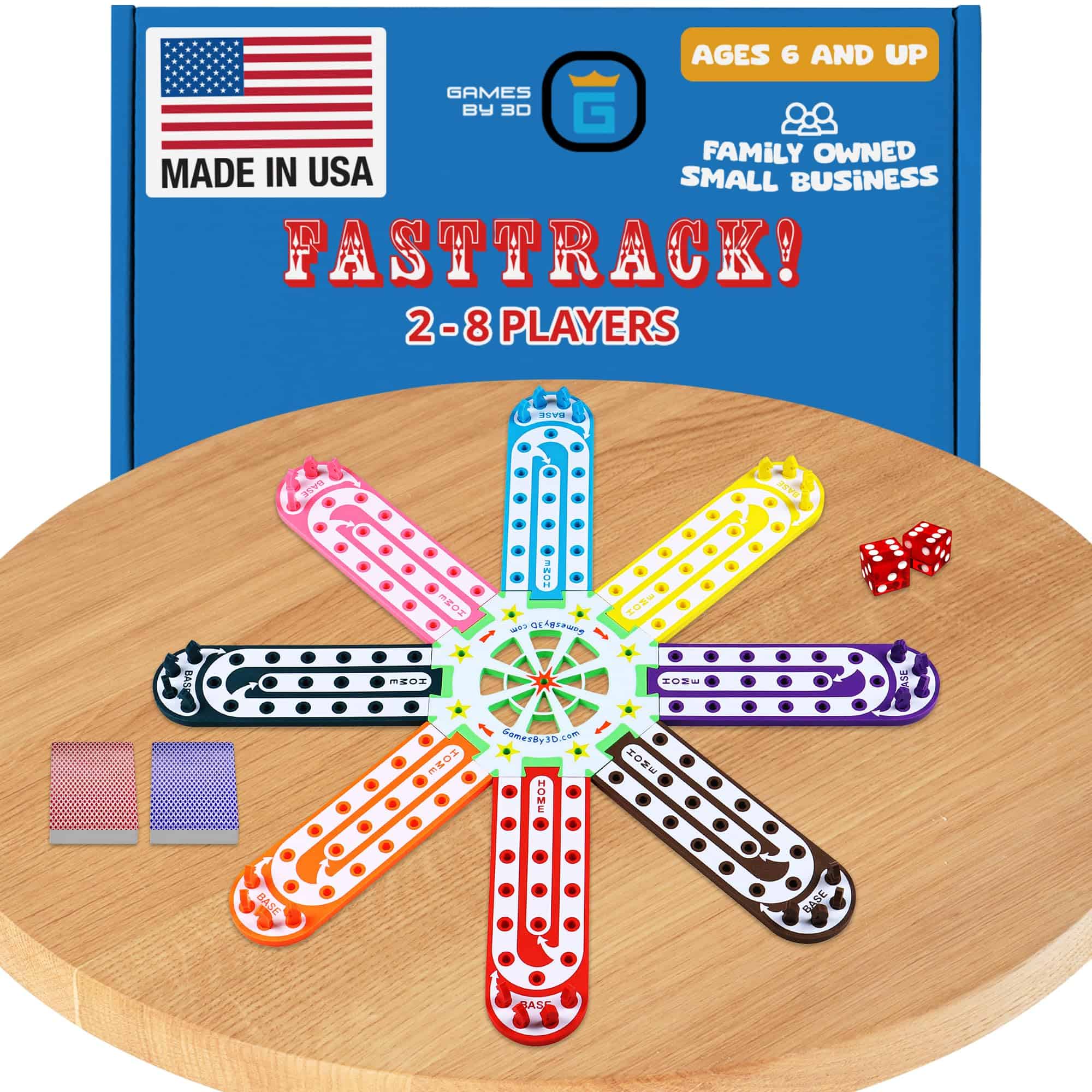 Juegos de Mesa RÁPIDO POR 3D - Para 2-8 Jugadores, Rápido,