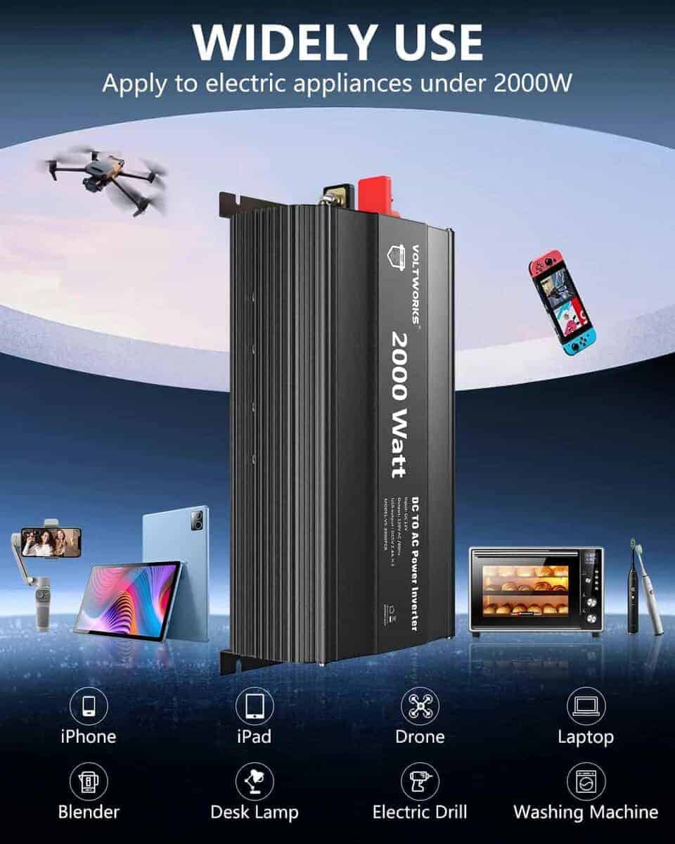 Inversor de Corriente 2000W Onda Sinusoidal Modificada DC - Imagen 7