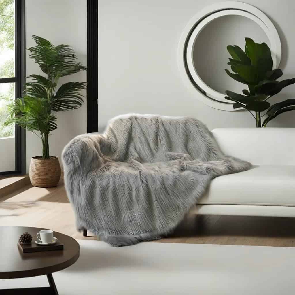 Manta de Piel Sintética Luxury Fur Throw Manta Súper Cálida - Imagen 4